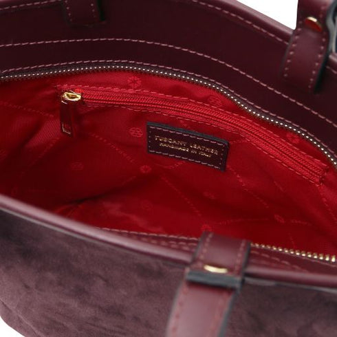 Glacette - Suede leather bucket bag